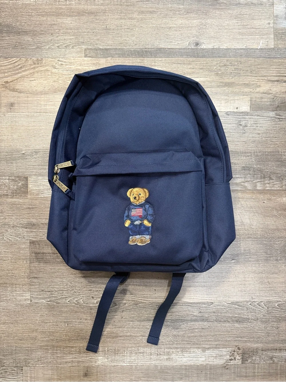 Polo Ralph Lauren Polo Bear Embroidered Varsity Backpack Navy Blue